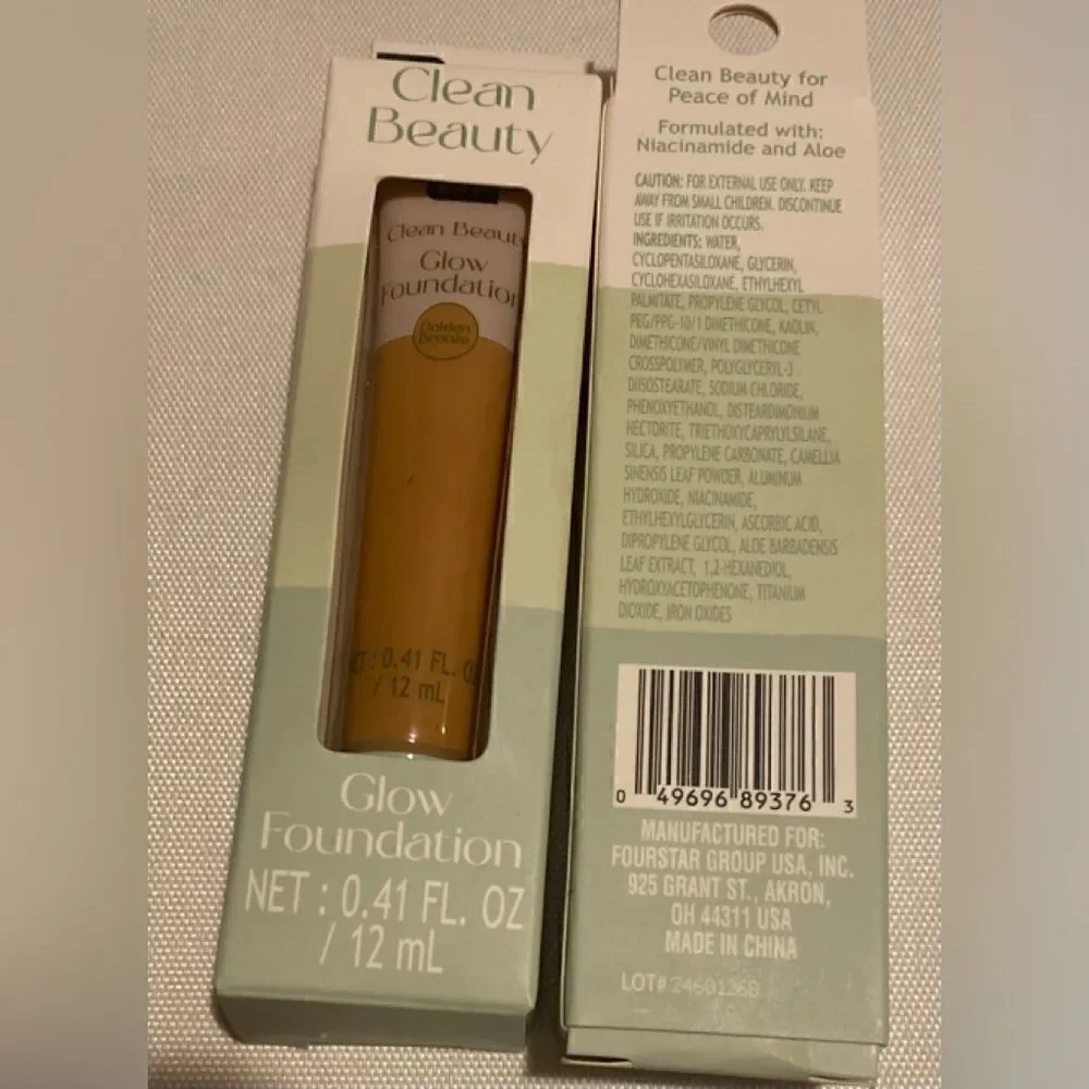 🛍️2X B-Pure Clean Beauty Glow Foundation Golden Bronze NET:0.41FL.OZ/12mL💥